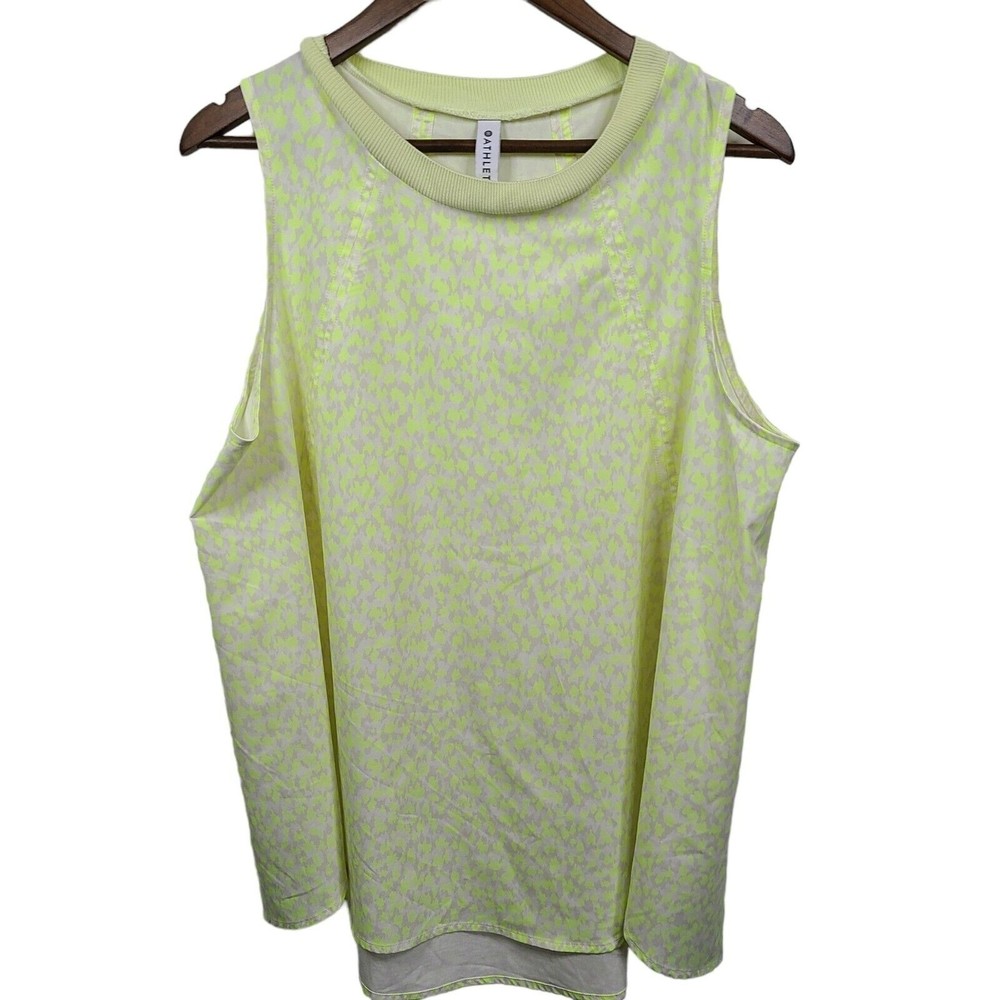 Athleta Yellow Animal Print Sleeveless Athletic Top 1X